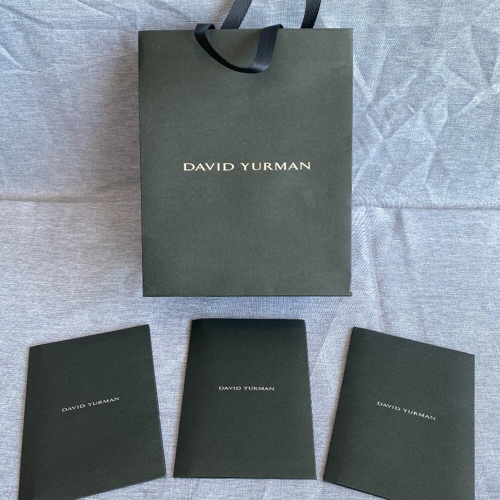 Authentic DAVID YURMAN | Shopping Bag + 3 Receipt Envelopes